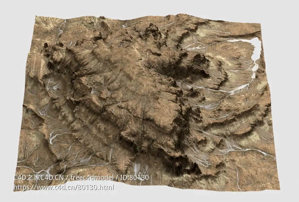 山坡顶陡峭峡谷地势Canyon Terrain - C4D之家 - 15.jpg