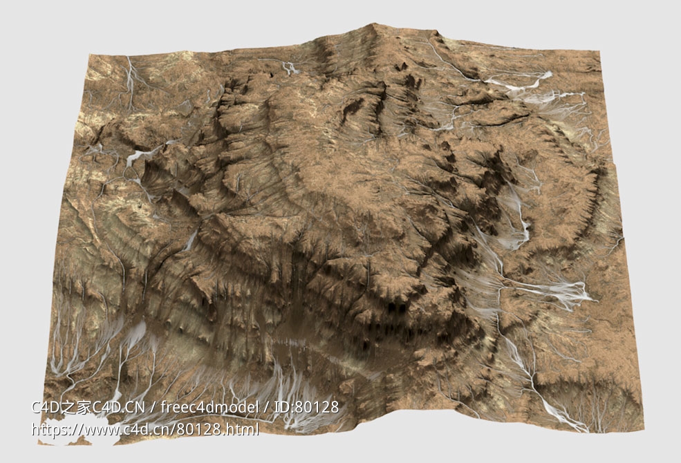 高耸山坡谷地Canyon Terrain - C4D之家 - 13.jpg