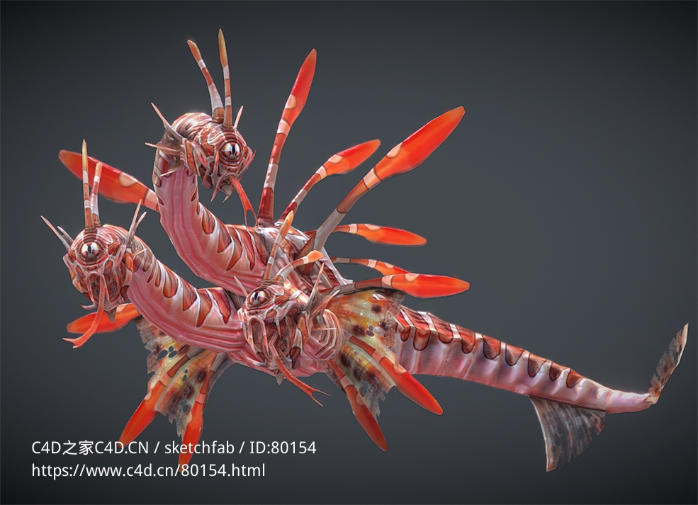 三头海洋怪物leonine-hydra - C4D之家 - 35.jpg