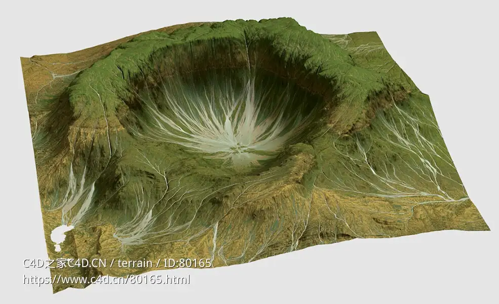 绿色火山口陨石坑Gaia Terrain - C4D之家 - 25.jpg