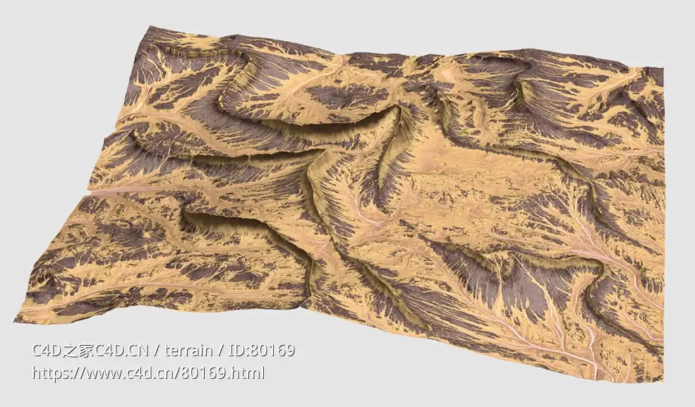 黄色褶皱山脉地形Osiris Terrain - C4D之家 - 29.jpg