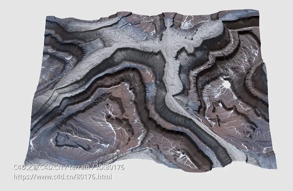 赤褐色雪山山脉Wormland Terrain