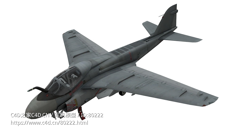 美国A-6攻击机喷气式双座双发舰载攻击机A-6 Intruder cockpit - C4D之家 - 1.jpg