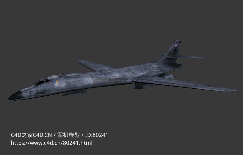 美国空军B-1轰炸机远程战略轰炸机B1b - C4D之家 - 20.jpg