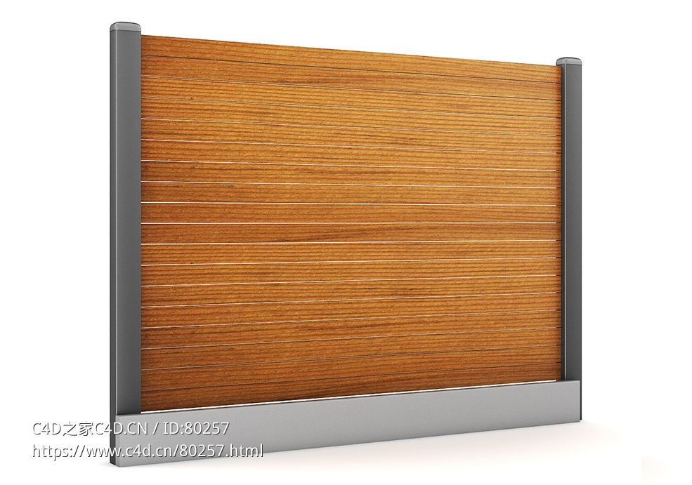 木板围挡C4D模型 FENCES 3D MODEL - C4D之家 - 02.jpg