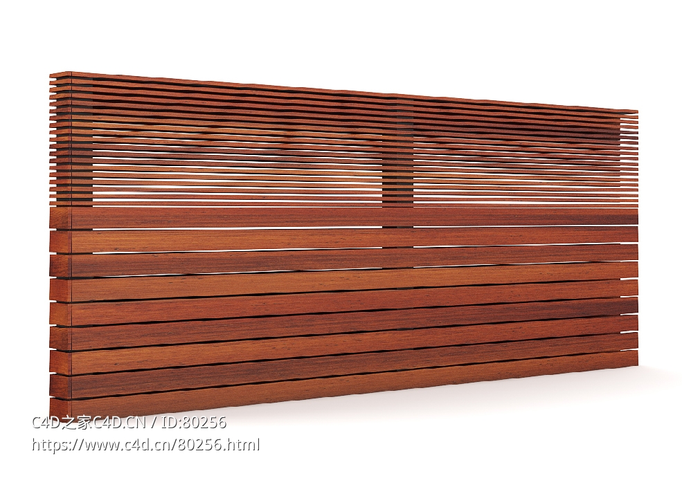 木板围栏C4D模型 FENCES 3D MODEL - C4D之家 - 01.jpg