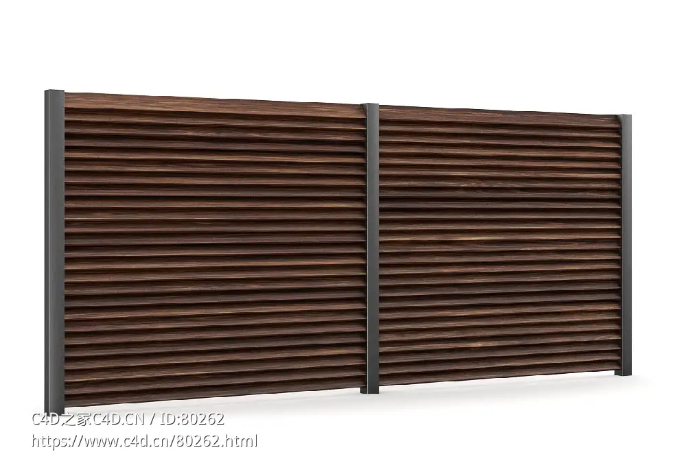 百叶窗式围档C4D模型 FENCES 3D MODEL - C4D之家 - 07.jpg