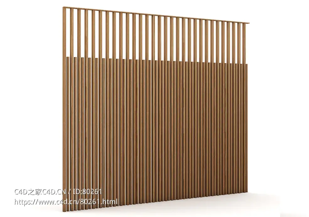 树木条围栏C4D模型 FENCES 3D MODEL - C4D之家 - 06.jpg