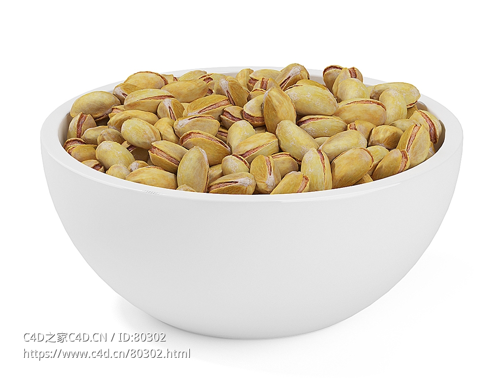 干果一碗开心果C4D模型下载