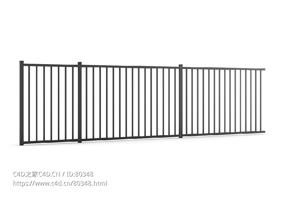 公园铁艺围栏C4D模型 FENCES 3D MODEL - C4D之家 - 25.jpg