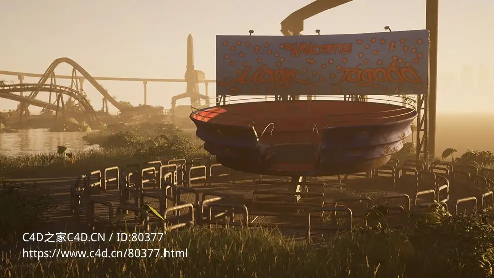 30个荒废的游乐场娱乐设施C4D REDSHIFT模型合辑THE LOST FUNFAIR - ASSET PACK - C4D之家 - uploads/1620822152807-Image14.jpg