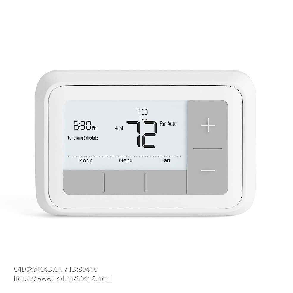 智能家居温控器恒温器 - C4D之家 - 15.jpg