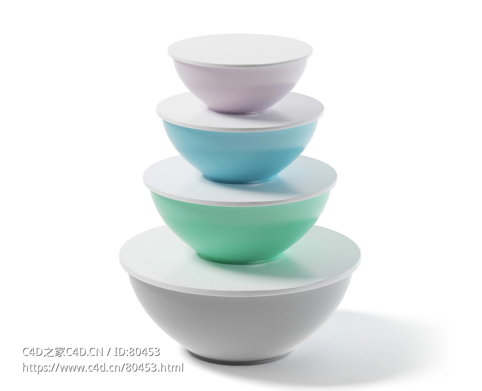 塑料碗组合C4D模型下载 - C4D之家 - 24.jpg