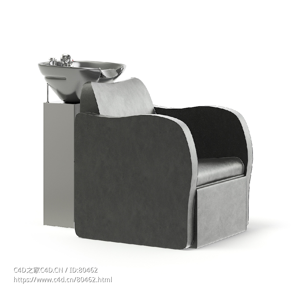 C4D理发店后仰洗头发专业沙发Backwash 3D Model - C4D之家 - 04.jpg