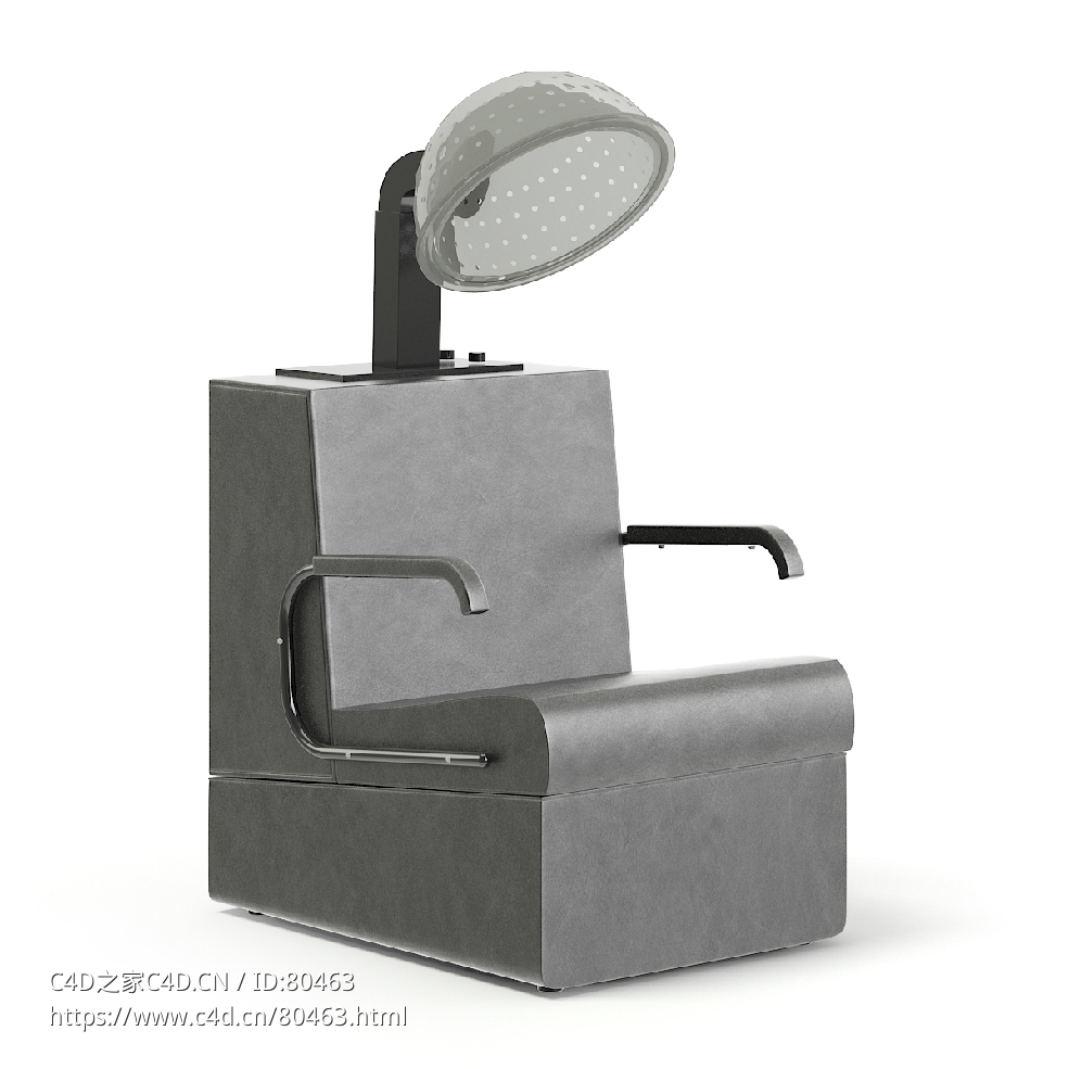 C4D理发店焗油机椅子Hairdryer Chair 3D Model