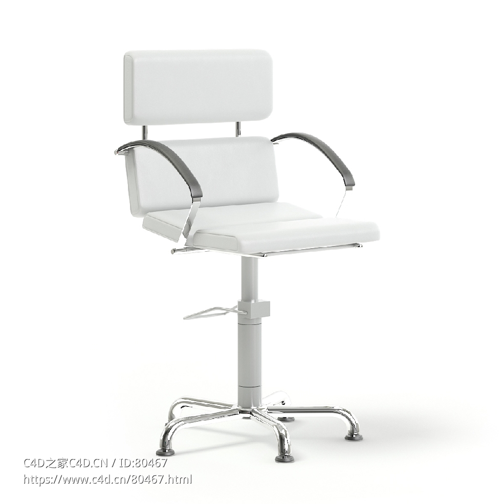 C4D理发店沙龙升降椅Salon Chair 3D Model