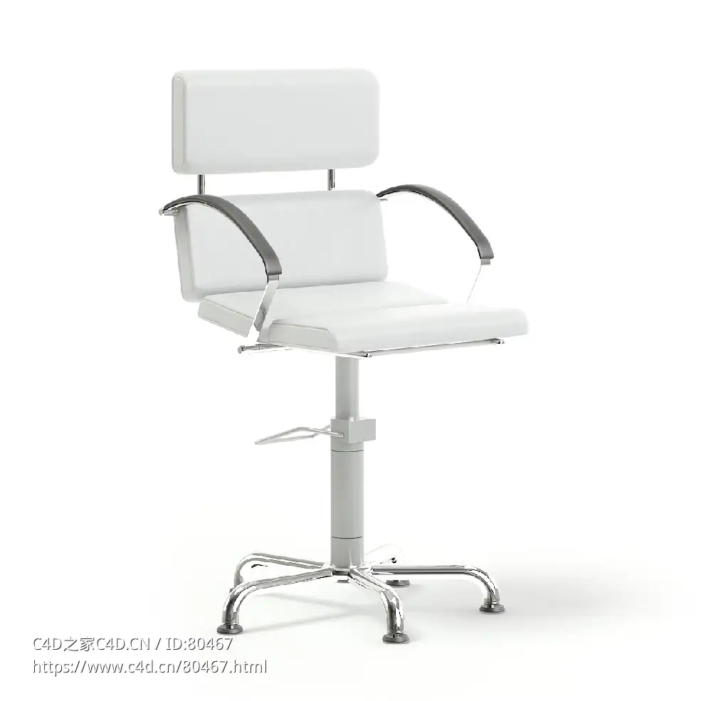 C4D理发店沙龙升降椅Salon Chair 3D Model - C4D之家 - 09.jpg