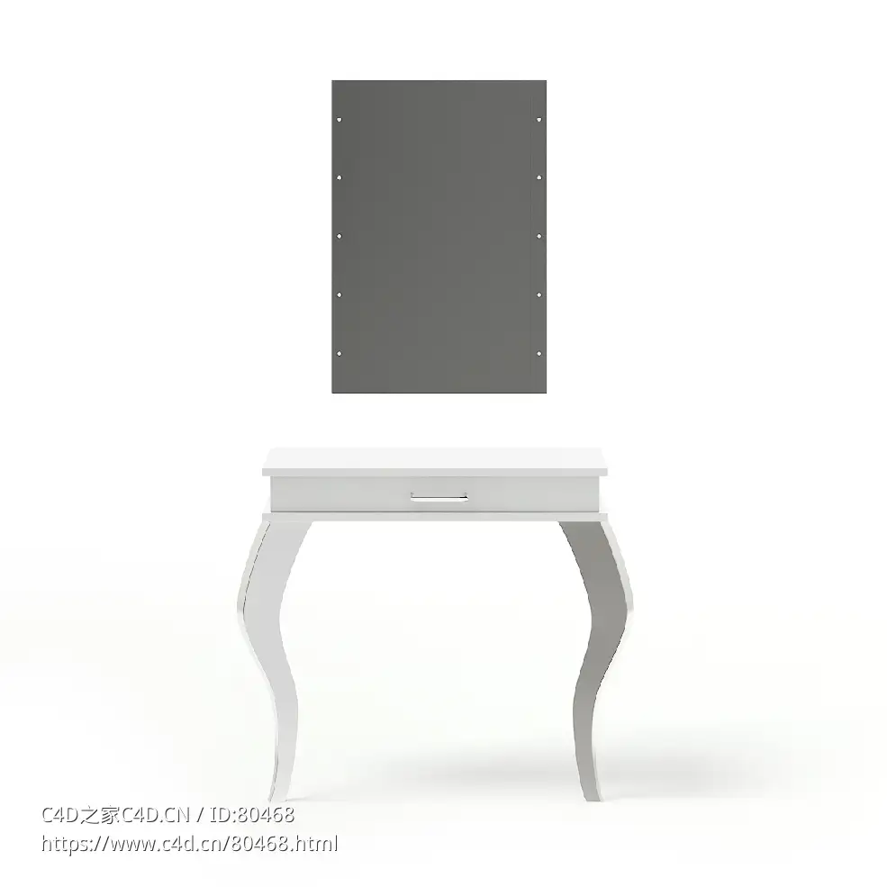 C4D美发沙龙镜子和橱柜Hair Salon Mirror and Cabinet 3D Model