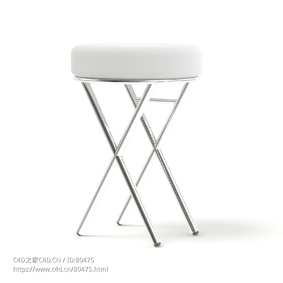 C4D沙龙圆形椅子Salon Stool 3D Model - C4D之家 - 17.jpg