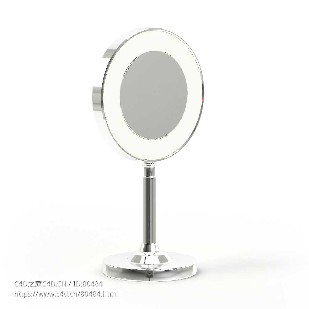 C4D圆形镜子Small Mirror 3D Model