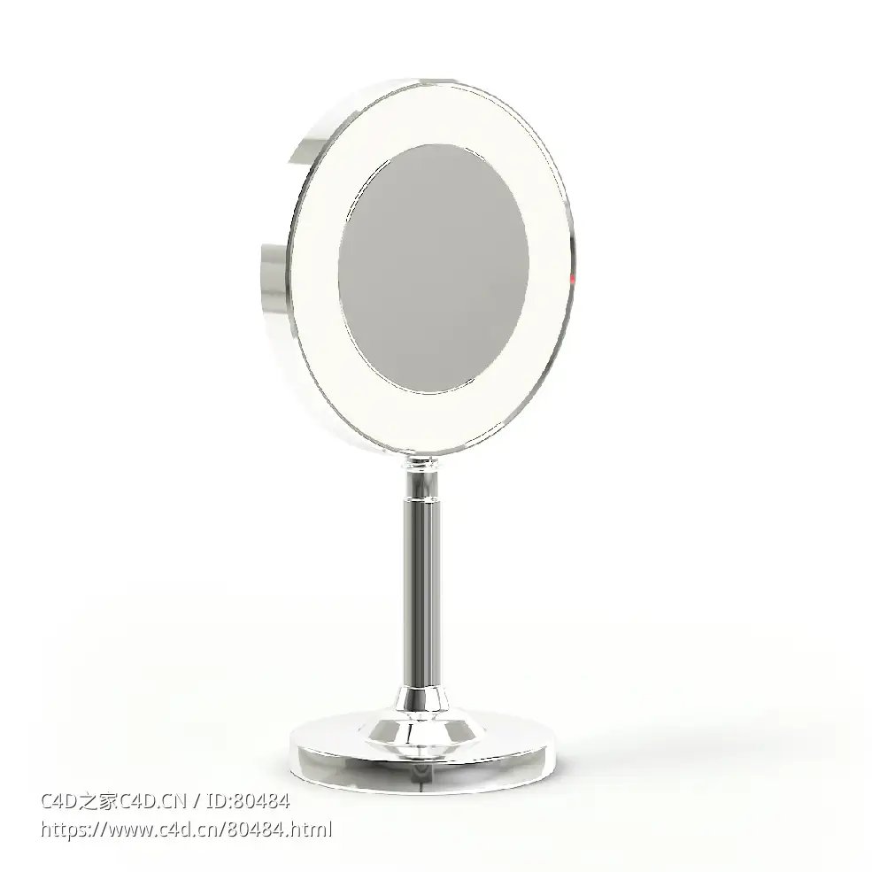 C4D圆形镜子Small Mirror 3D Model