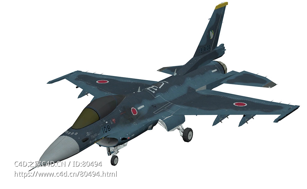日本航空自卫队F-2A战斗机F-2A - C4D之家 - 31.jpg