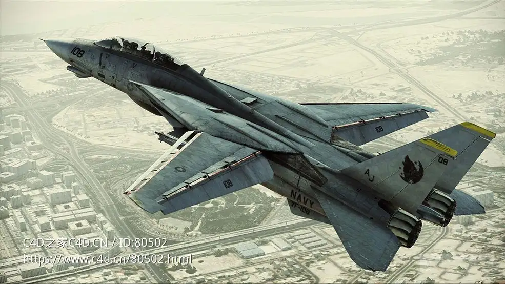 美军F-14D 超级雄猫战斗机F-14D Super Tomcat - C4D之家 - 39.jpg