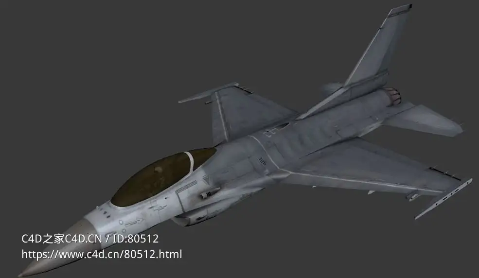 美国空军F-16C战隼一型喷气式多用途战斗机F-16C FightingFalcon - C4D之家 - 49.jpg