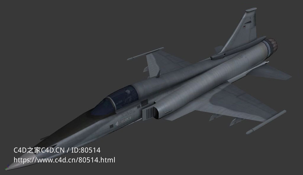 美国F-20"虎鲨"战斗机F-20 Tigershark cockpit - C4D之家 - 51.jpg