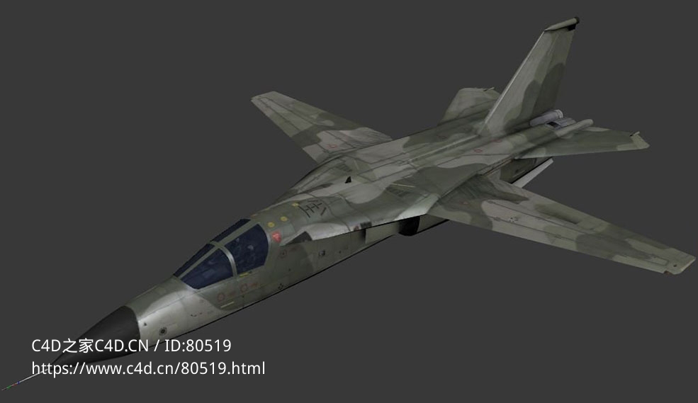 美国空军F-111F土豚战斗轰炸机F-111F Aardvark - C4D之家 - 56.jpg