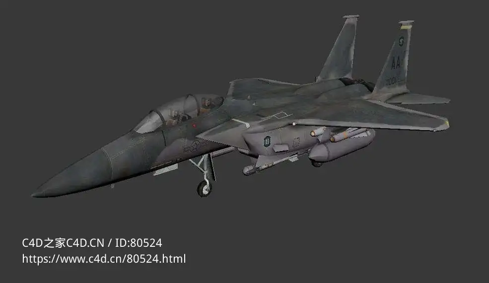 美国空军F-15美利坚之鹰超音速喷气式第四代战斗机f15 - C4D之家 - 61.jpg