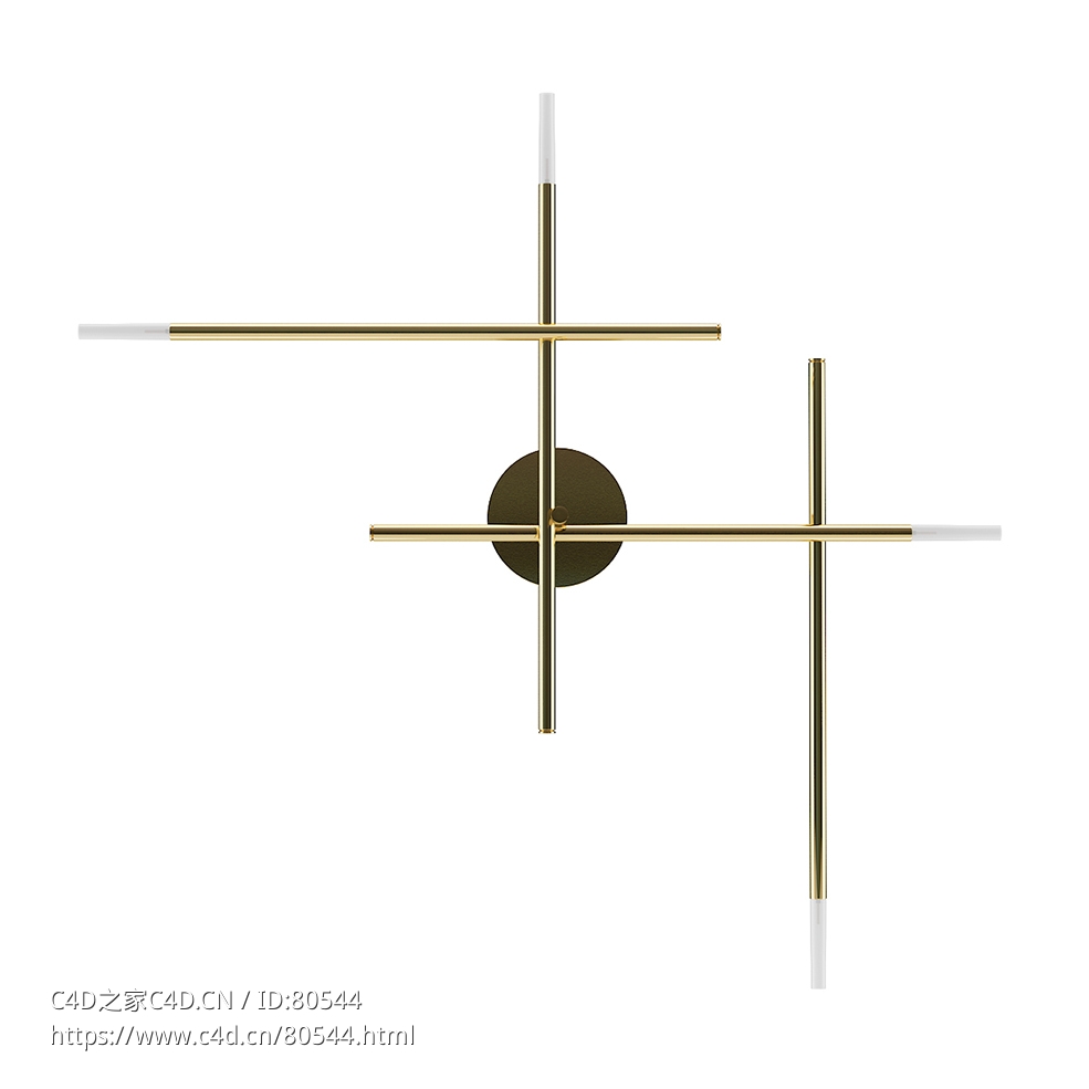 欧式卧室装饰壁灯c4d模型下载 - C4D之家 - 11.jpg