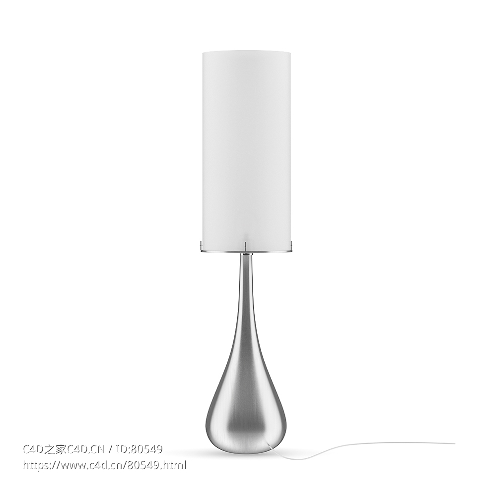简约水滴形状台灯c4d模型下载