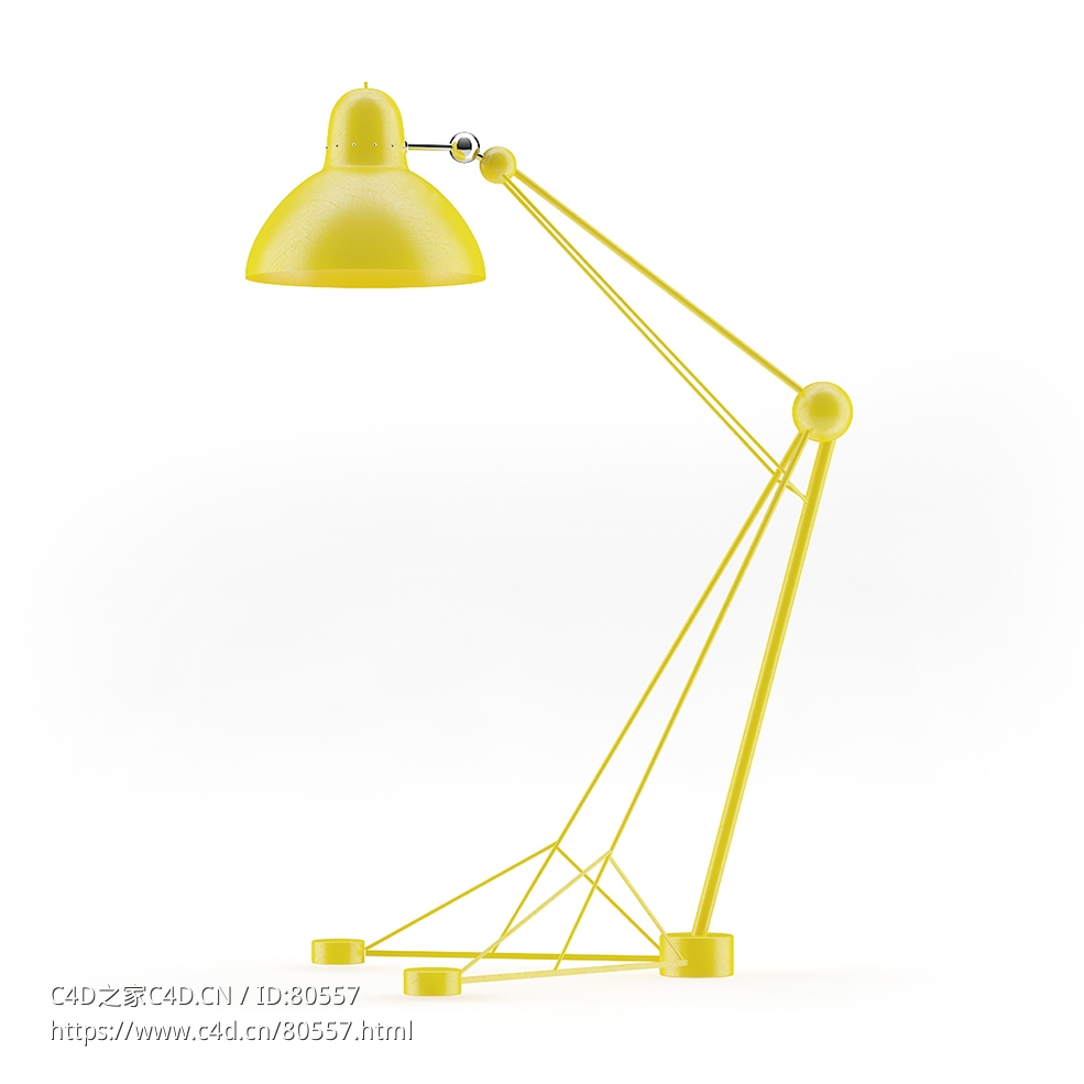 现代台灯c4d模型下载