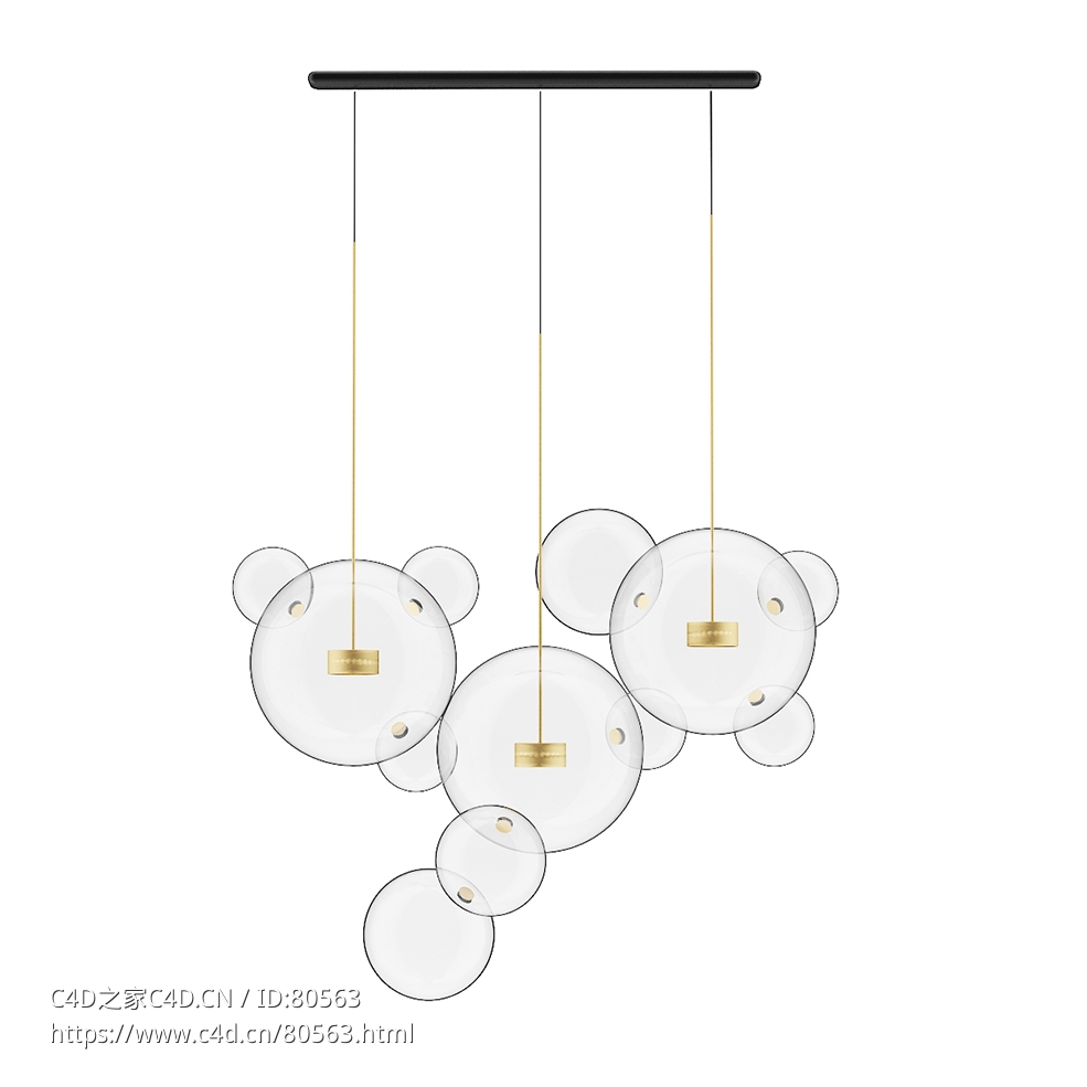 现代简约风格气泡造型吊灯c4d模型下载 - C4D之家 - 30.jpg