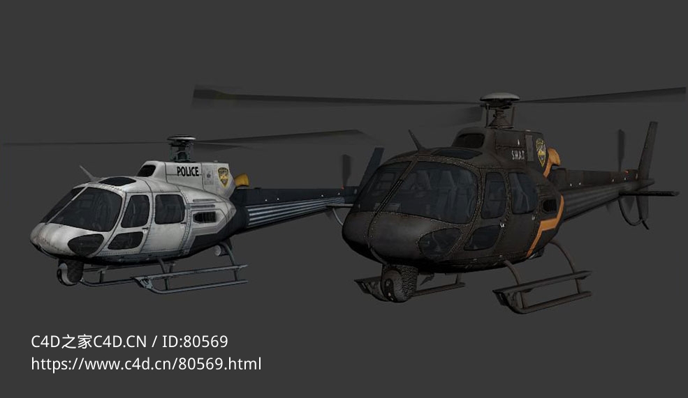 警用直升机军用飞机Helicopter Police - C4D之家 - 71.jpg