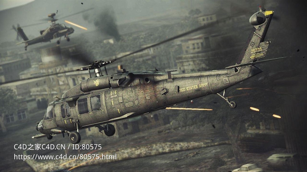 美国MH-6单引擎轻型直升机MH 6 - C4D之家 - 77.jpg