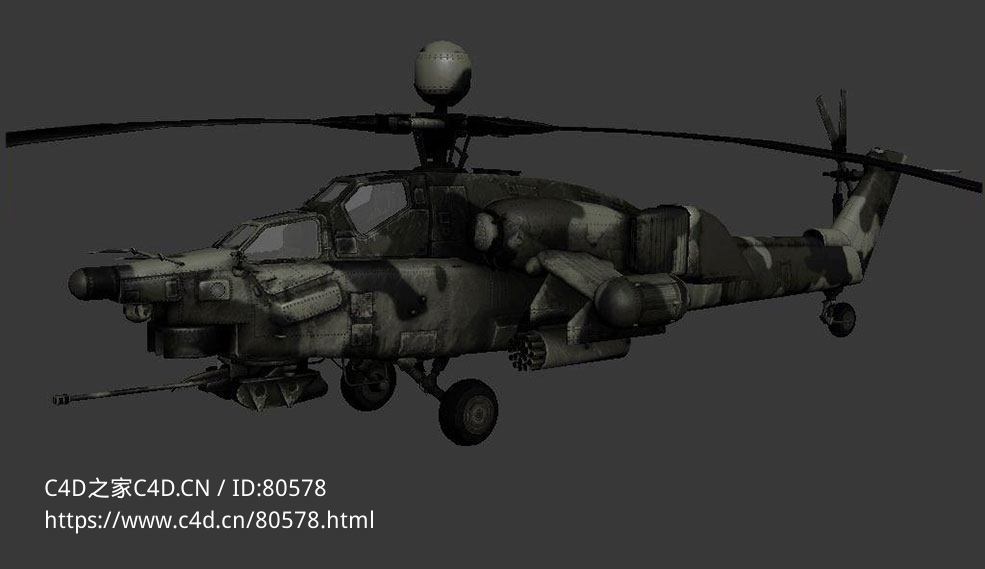苏联/俄罗斯米-28单旋翼武装直升机Mi-28 - C4D之家 - 80.jpg
