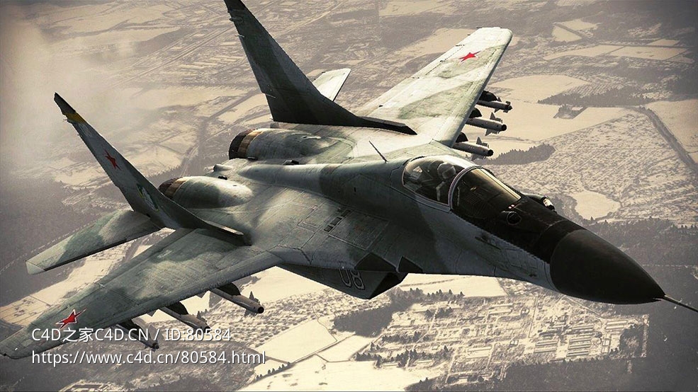 苏联米格-29“支点”战斗机MIG-29A Fulcrum - C4D之家 - 86.jpg