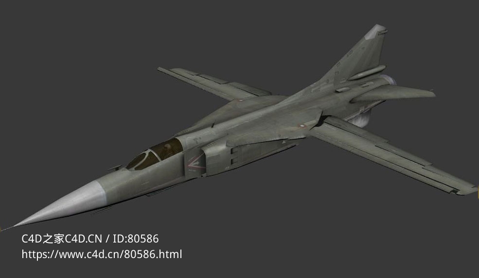 苏/俄米格-23一型超音速喷气式第二代战斗机Mig-23 Flogger cockpit - C4D之家 - 88.jpg