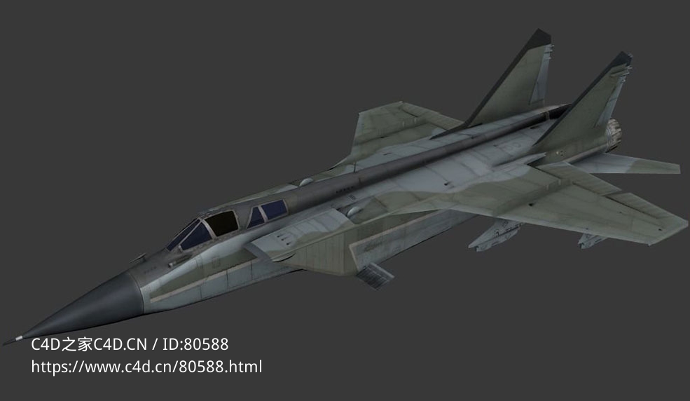 苏联/俄罗斯米格-31猎狐犬双座全天侯截击战斗机Mig-31 Foxhound - C4D之家 - 90.jpg