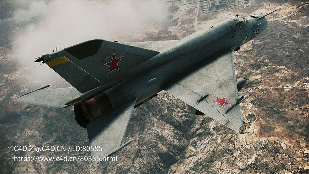 苏联米格-21超音速喷气式第二代战斗机MIG-21 bis Fishbed - C4D之家 - 87.jpg