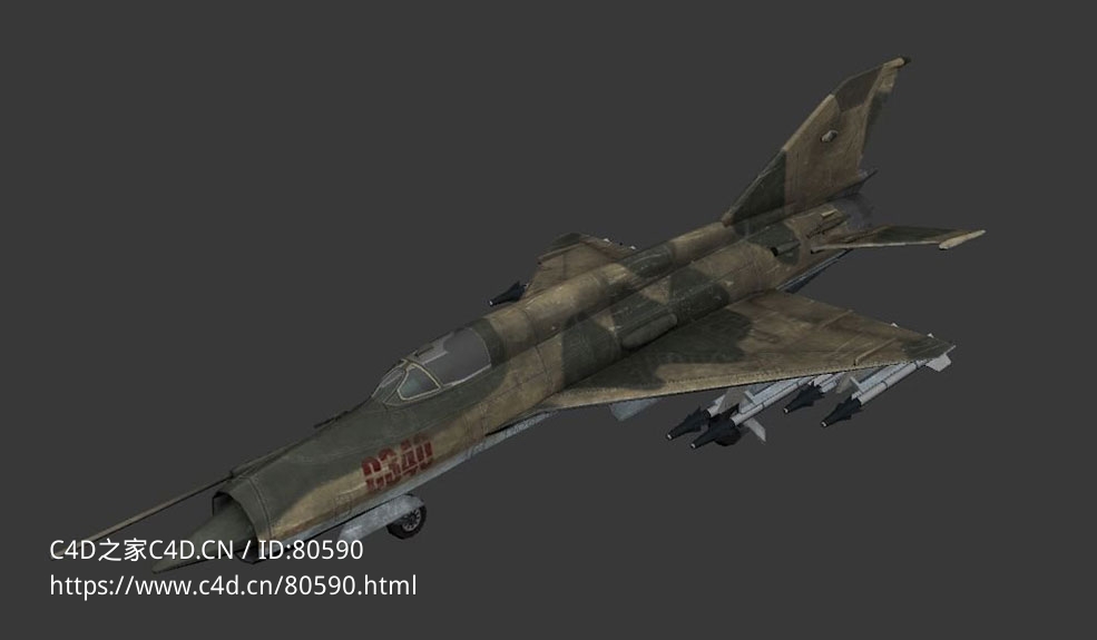 苏联米格-21鱼窝超音速喷气式第二代战斗机mig-21 - C4D之家 - 92.jpg