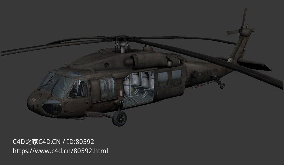 美军“黑鹰”直升机Milair Blackhawk - C4D之家 - 94.jpg