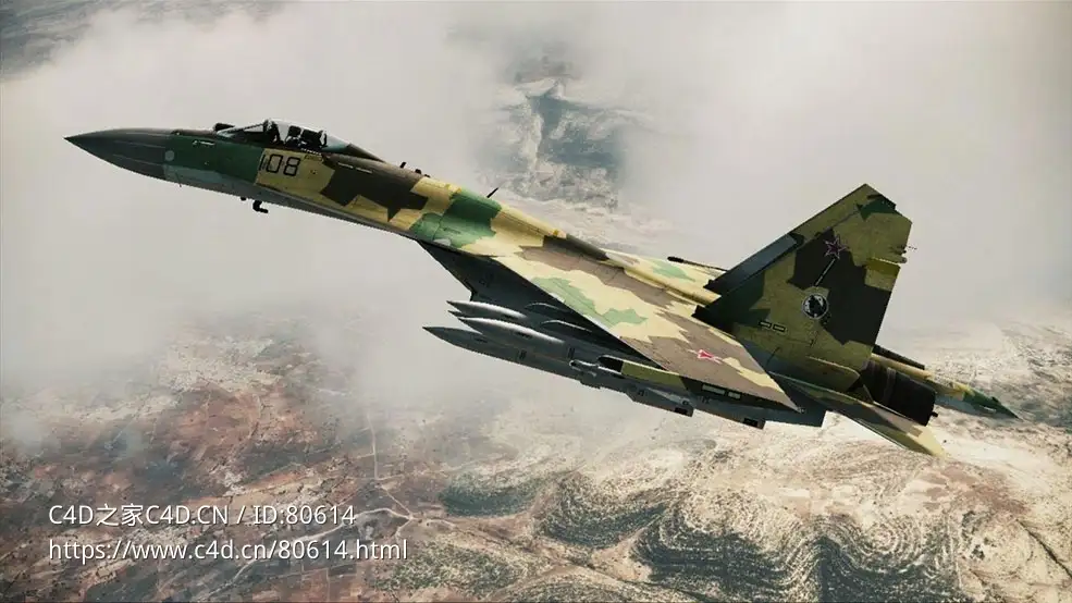 俄罗斯苏-35战斗机Su-35 Flanker-E - C4D之家 - 116.jpg
