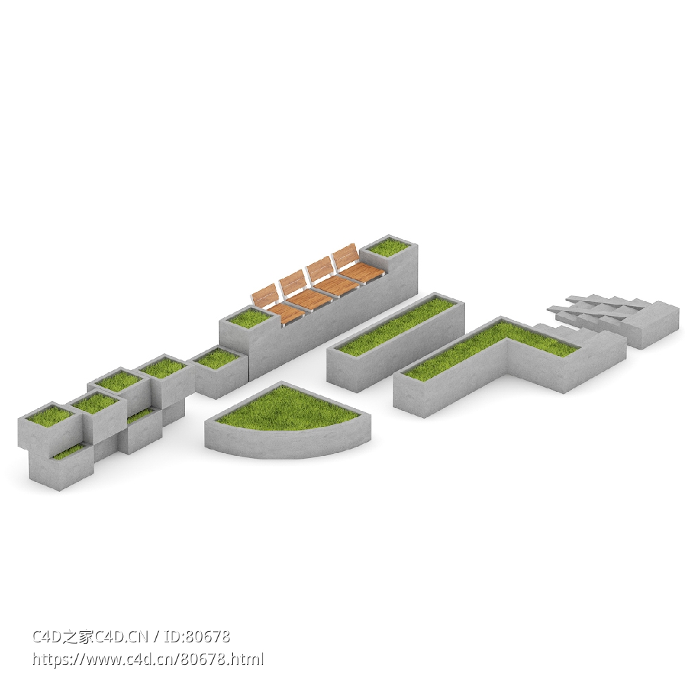 景观绿植水泥花池