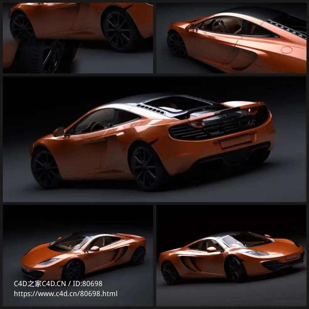 2011款迈凯轮赛车C4D模型