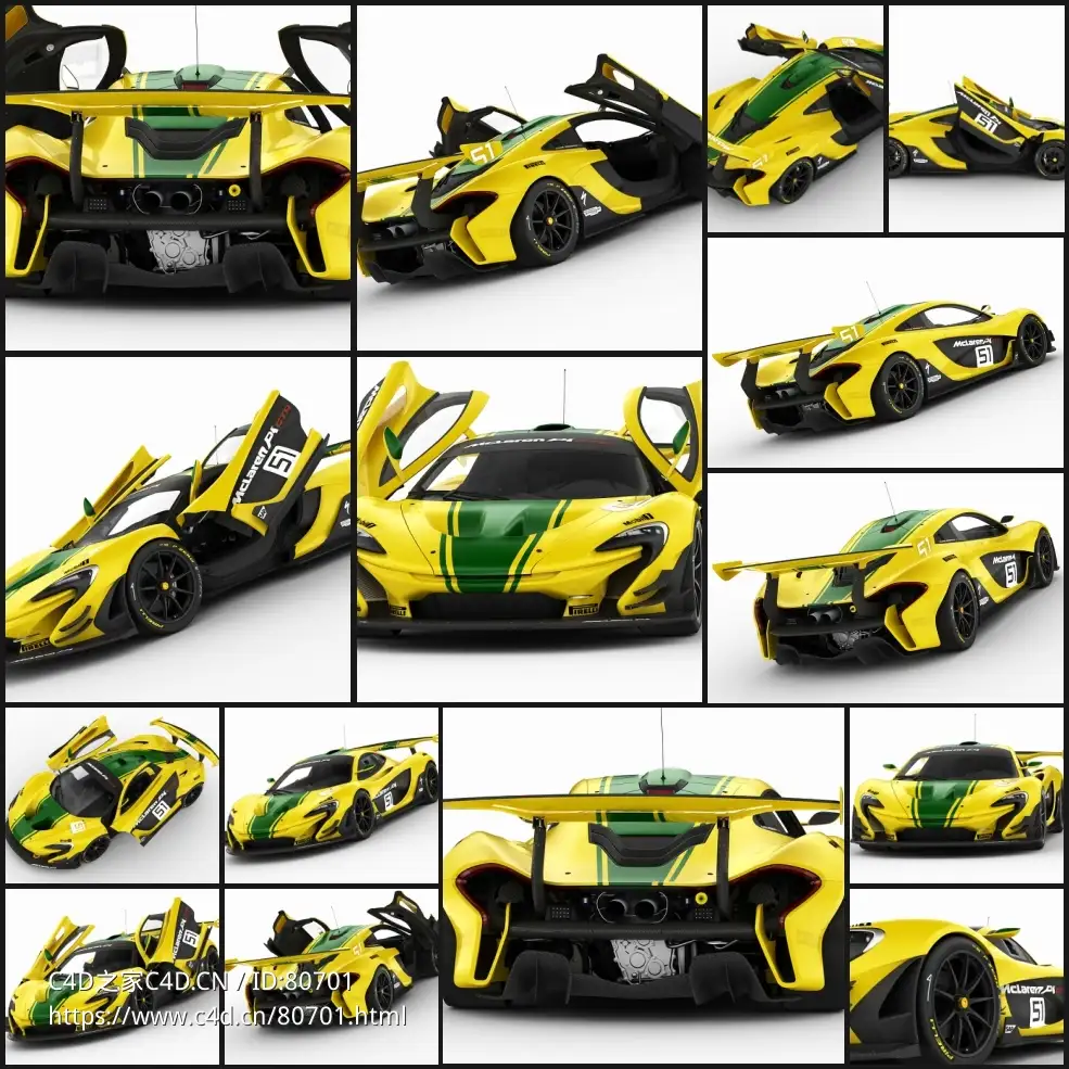 2015款迈凯伦赛车C4D模型