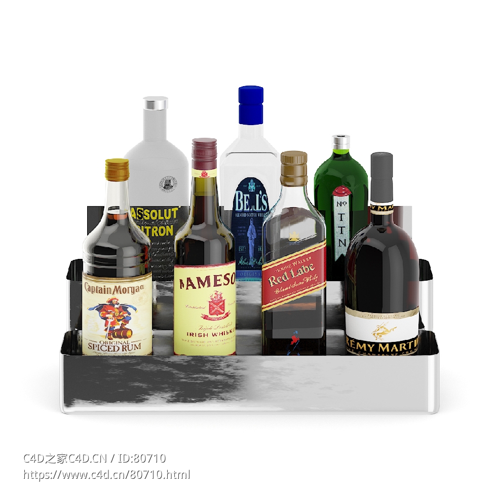 洋酒酒水盒C4D模型 - C4D之家 - 03.jpg