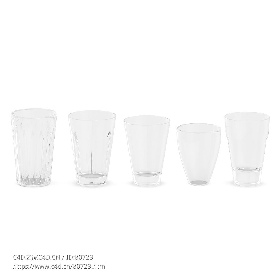 玻璃杯酒杯C4D模型